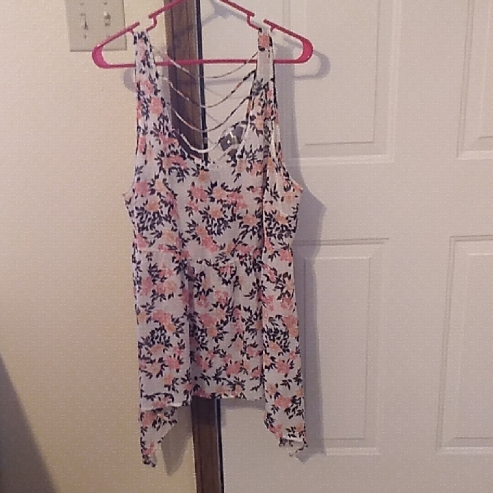 Torrid Pink Asymmetrical Tank Top